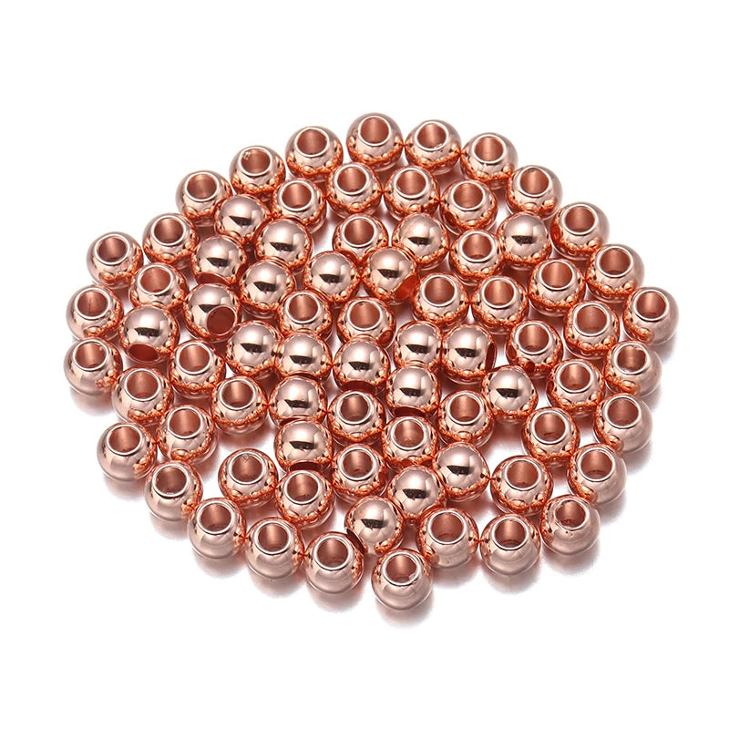 20/50/100pcs Big Hole Beads Loose Spaced Beads For Women Christmas Gift Jewelry Making DIY Charms Bracelet Accessories Wholesale