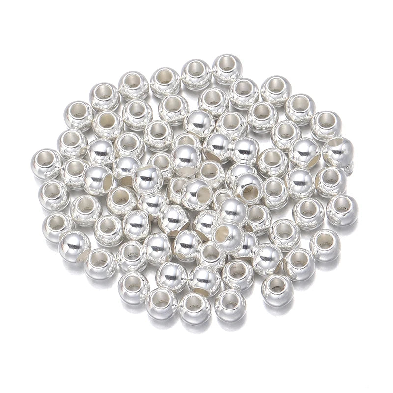 20/50/100pcs Big Hole Beads Loose Spaced Beads For Women Christmas Gift Jewelry Making DIY Charms Bracelet Accessories Wholesale