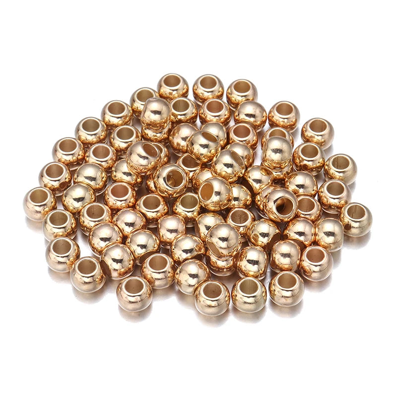 20/50/100pcs Big Hole Beads Loose Spaced Beads For Women Christmas Gift Jewelry Making DIY Charms Bracelet Accessories Wholesale